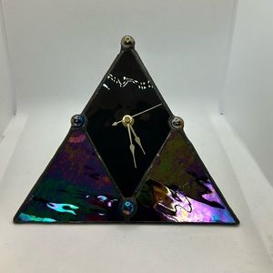 Stained Glass Desk Clock